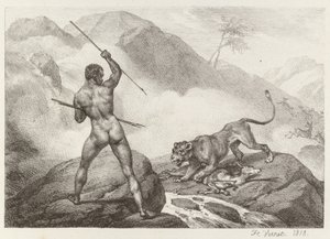 Caçador Africano de Emile Jean Horace Vernet