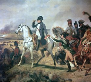 Napoleão na Batalha de Wagram, século XIX. de Emile Jean Horace Vernet