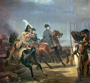 Pintura de Napoleão na batalha de Jena, século XIX. de Emile Jean Horace Vernet