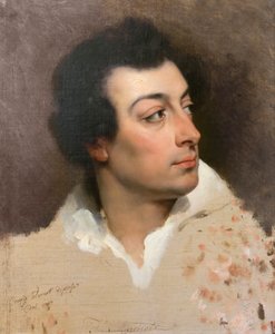 Retrato de Filippo Agricola, c. 1820 (óleo sobre tela) de Emile Jean Horace Vernet