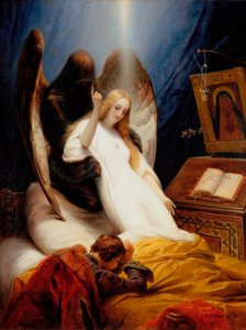 O anjo da morte, 1851. de Emile Jean Horace Vernet