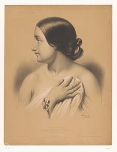 Jovem mulher com pulseira cobre-se La pudeur (título no objeto) Estudos de artistas selecionados (título da série) Etudes choisies (título da série no objeto)