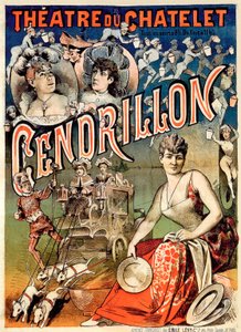 "Cinderela ou o Sapatinho Maravilhoso", teatro do Chatelet, Paris de Emile Levy