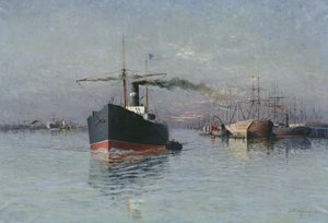 A Grande Doca de Dunquerque, 1890 de Emile Maillard