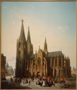 Catedral de Colônia em conclusão prevista de Emile Pierre Joseph De Cauwer