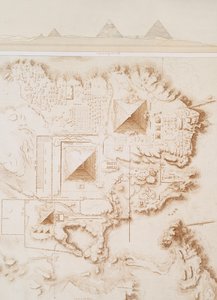 Plano de parte da necrópole de Memphis, planalto de Gizé de Emile Prisse dAvennes