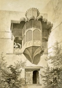 Cairo: Casa chamada Beyt El-Emyr (um pouco dilapidada), século XIX de Emile Prisse d