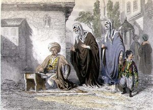 O Letterwriter Público, de "Constantinopla e o Mar Negro", gravado pelos irmãos Rouergue de Emile and Rouergue Adolphe Rouergue