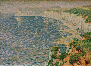 Vista das falésias em Étretat de Emile Schuffenecker
