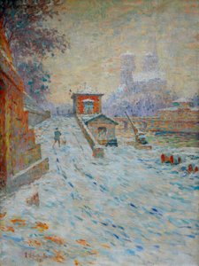 Notre-Dame de Paris (Notre-Dame par la neige ou Notre-Dam de Emile Schuffenecker