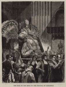 O Papa no Sedia no Festival de Candelária de Emile Theodore Therond