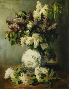 Lilás em um vaso de Delft, 1895