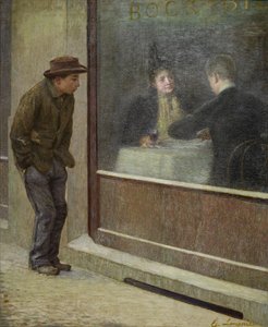 Reflexões de um homem faminto ou contrastes sociais, 1894. de Emilio Longoni