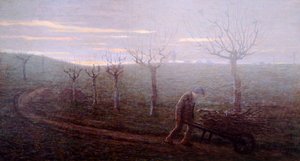 Retornando da floresta, Emilio Longoni (1859-1932), óleo sobre tela, 67x120 cm de Emilio Longoni