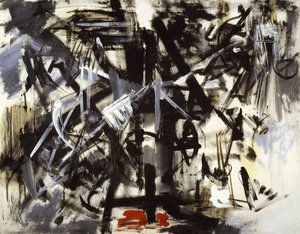 Crucificação contemporânea n.º 4 (óleo sobre tela) de Emilio Vedova