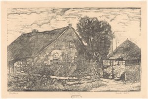 Fazenda com celeiro de feno