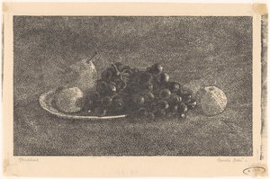 Tigela com uvas e outras frutas