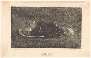 Tigela com uvas e outras frutas
