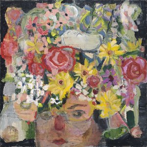 wake up show up, 2024 (óleo sobre tela) de Emily Fox King