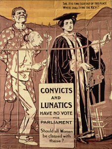 "Condenados e Lunáticos não têm voto no Parlamento". Todas as mulheres devem ser classificadas com estes?