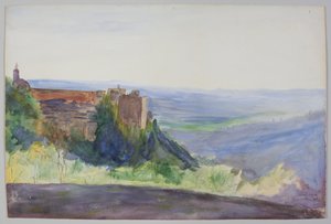 Alhambra, c.1900. Lápis e aguarela
