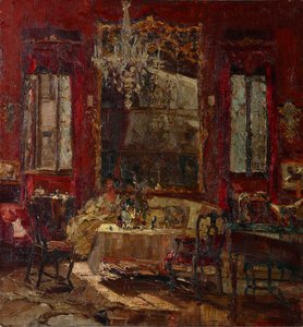Sala vermelha, c. 1922.