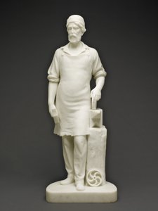 Maquinista, c.1859 (mármore) de Emma Stebbins