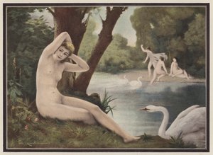 Leda, princesa espartana da mitologia grega (cor litho) de Emmanuel Benner