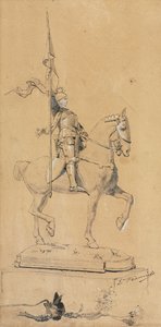 Joana d&39;Arc a cavalo, c. 1889-1899.