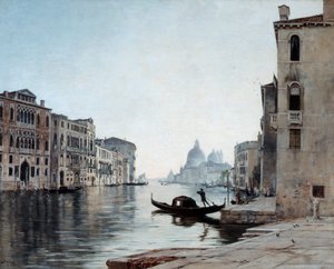 Gôndola no Grande Canal, 1892. de Emmanuel Lansyer