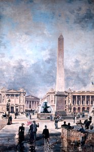 Obelisco de Luxor e a Place de la Concorde, 1891.