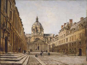 O Pátio da Velha Sorbonne, 1886. de Emmanuel Lansyer