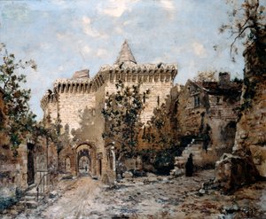 A porta de Cordelières e o castelo, 1891 de Emmanuel Lansyer