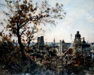 A torre de Chevalot à noite, 1885 de Emmanuel Lansyer