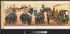 Procissão em Haarlem, 1872 (placa 11) Procissão realizada em Haarlem, 1º de abril de 1872. (título da série no objeto) de Emrik and Binger