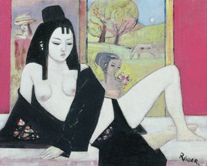 Kimono Preto, 2008 (óleo a bordo) de Endre Roder