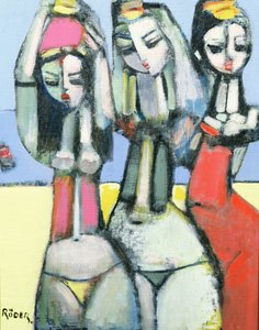 Amigos, 2007 (óleo sobre quadro de tela) de Endre Roder