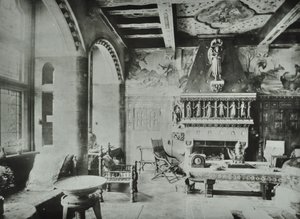 9 Melbury Road: sala de estar, 1890 de English Photographer