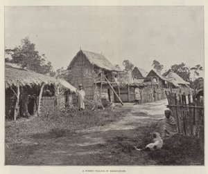 Uma vila florestal em Madagascar
