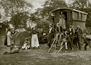 Um acampamento cigano em Essex de English Photographer