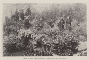 Um paraíso da paz, o jardim do convento em Bloemfontein, usado como um hospital de English Photographer