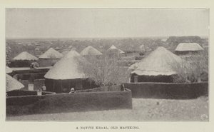 Um Kraal nativo, Old Mafeking de English Photographer