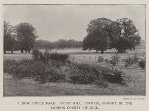 Um novo parque público, Avery Hill, Eltham, comprado pelo London County Council de English Photographer