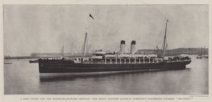 Um novo navio para o serviço de Harwich-Antuérpia, o Great Eastern Railway Companys Steamer de passageiros Bruxelas de English Photographer