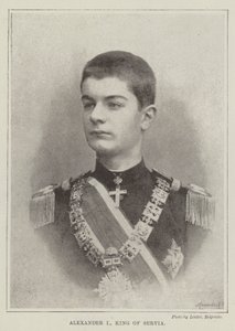 Alexandre I, rei de Servia de English Photographer