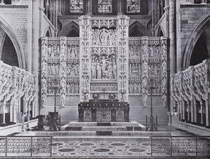 Altar e Reredos, Catedral de Truro (foto a p/b) de English Photographer