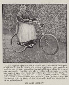 Um ciclista envelhecido de English Photographer