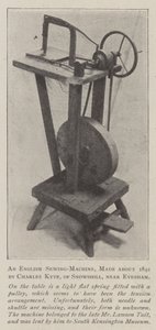 Uma máquina de costura inglesa, feita por volta de 1842 por Charles Kyte, de Snowshill, perto de Evesham de English Photographer