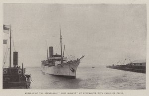 Chegada do navio a vapor Port Morant em Avonmouth com carga de frutas de English Photographer