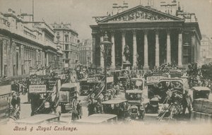 Banco e Royal Exchange, Londres de English Photographer